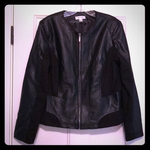 Dress Barn Dress Faux Leather Jacket